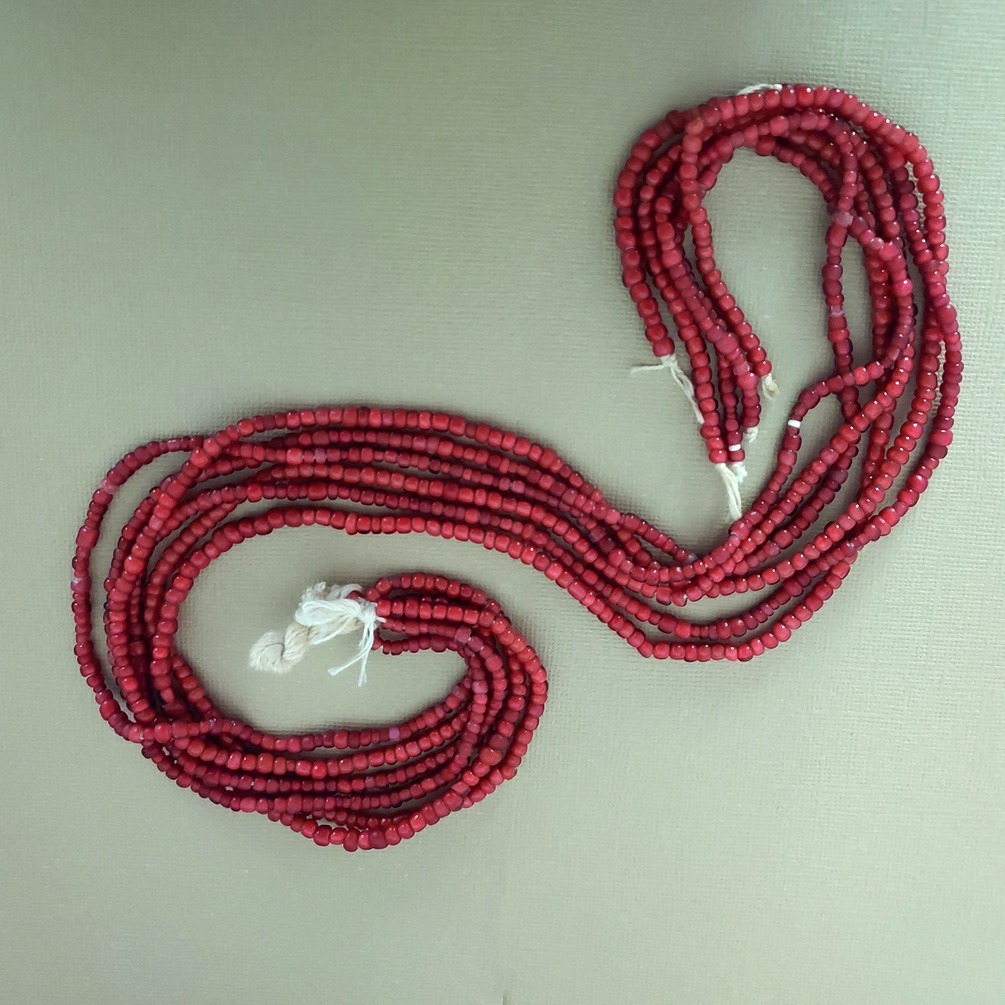 Venetian White Heart Beads