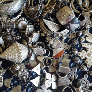 ethnic and tribal silver jewelry and adornment from Mali, Niger and morocco in Africa