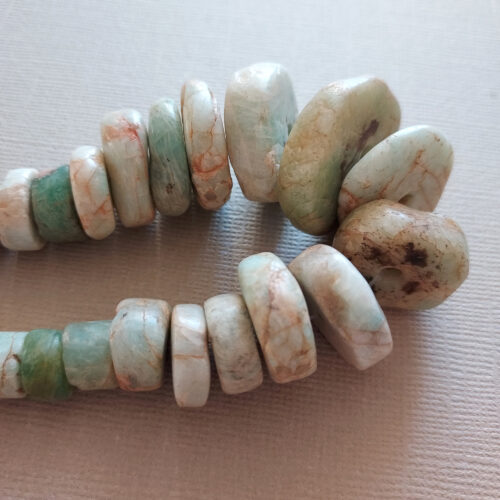 Ancient amazonite stone from Mali.