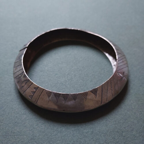 Tuareg bracelet or bangle with geometric pattern from Niger.