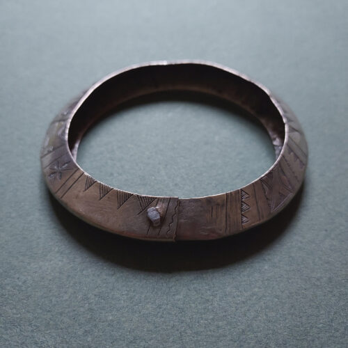 Tuareg bracelet or bangle with geometric pattern from Niger.