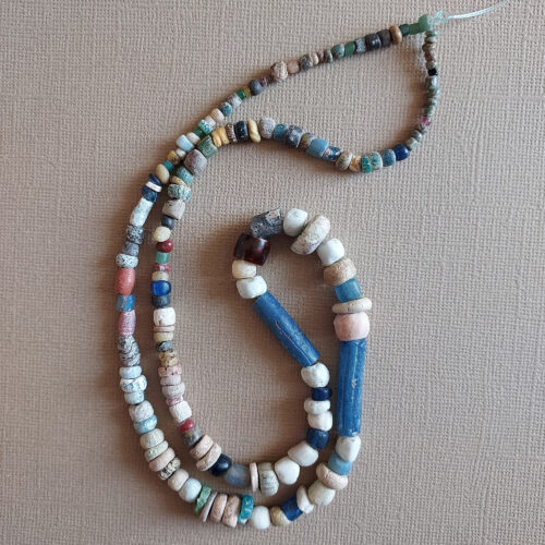 Ancient Djenne glass beads from Mali.