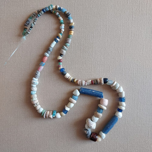 Ancient Djenne glass beads from Mali.