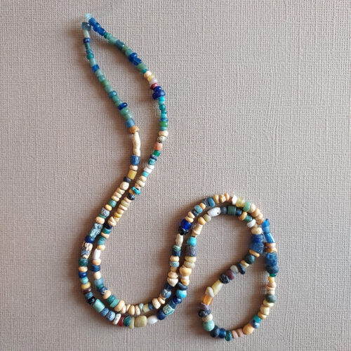 Ancient Djenne glass beads from Mali.