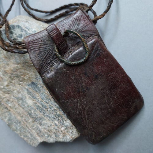 Wodaabe tribal leather amulet grigri talisman necklace.