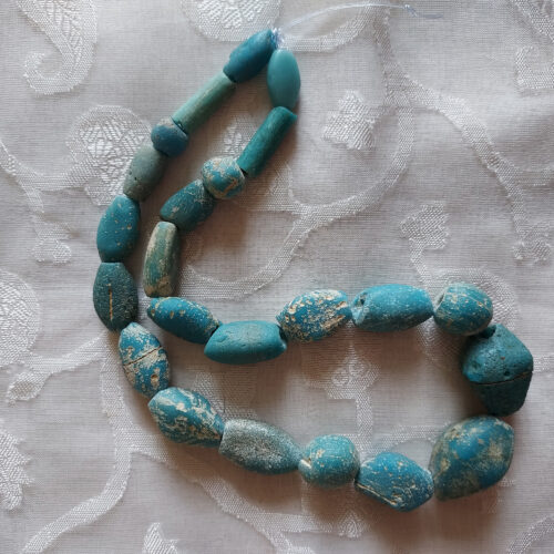 Old faience beads from Mali.