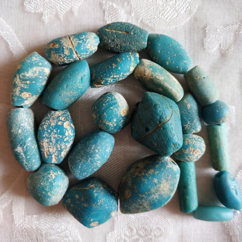 Old faience beads from Mali.