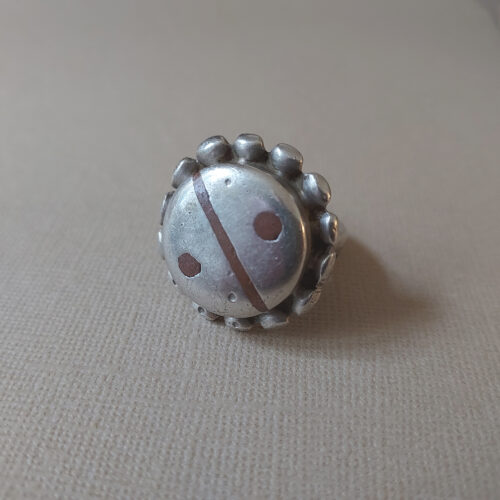 Fulani Peul fancy silver ring from Mali.