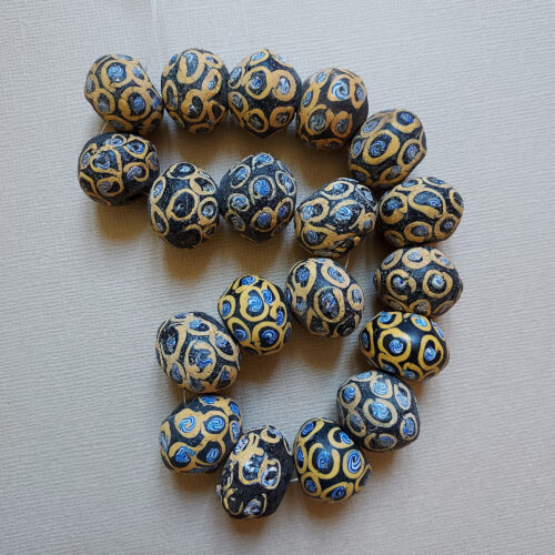 Large Venetian glass King beads from the African trade.