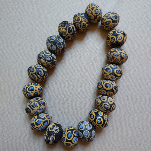 Large Venetian glass King beads from the African trade.