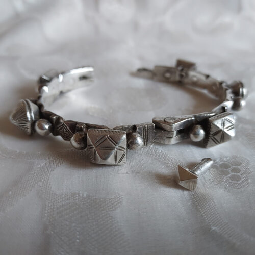 Old silver Guedra bracelet from southern Morocco.