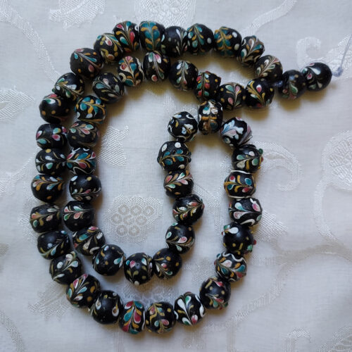 Antique Venetian round Ambassador glass trade beads.