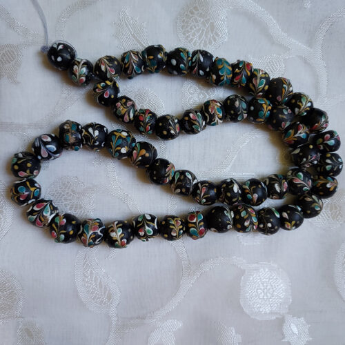 Antique Venetian round Ambassador glass trade beads.