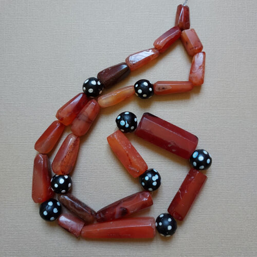 Agate and trade beads.