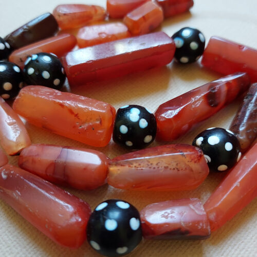 Agate and trade beads.