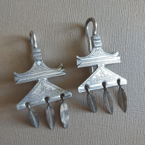 Tuareg ethnic earrings from Mali or Niger.