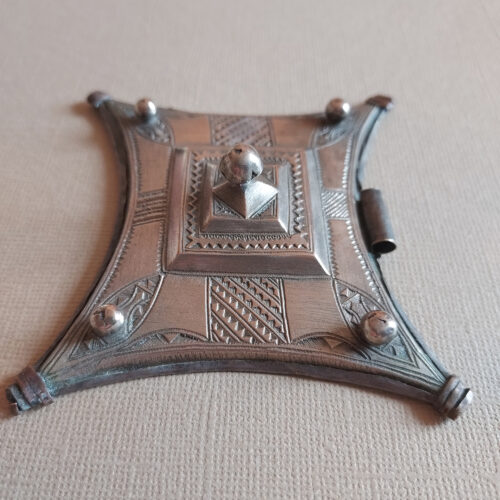 Tuareg silver kitab amulet pendant.