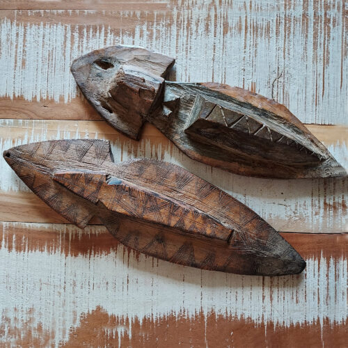 Large Bambara wood percussion instrument from Mali.