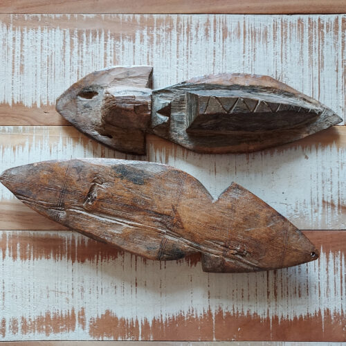 Large Bambara wood percussion instrument from Mali.