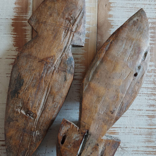 Large Bambara wood percussion instrument from Mali.