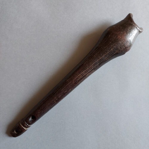 Old Mossi carved flute from Burkina Faso.