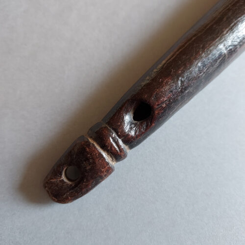 Old Mossi carved flute from Burkina Faso.