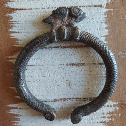 Old child amulet copper alloy bracelet from Burkina Faso