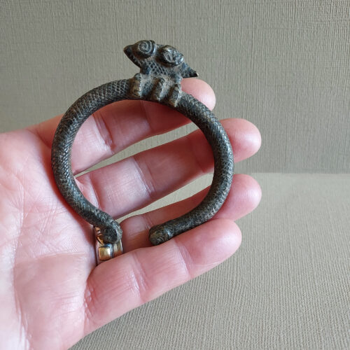 Old child amulet copper alloy bracelet from Burkina Faso