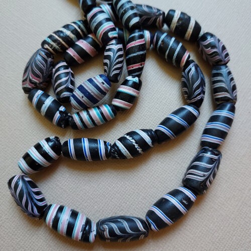 Venetian lampwork glass beads from the African trade.