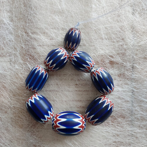 Old Venetian six layer chevron beads