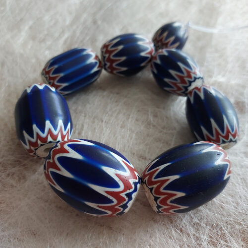 Old Venetian six layer chevron beads