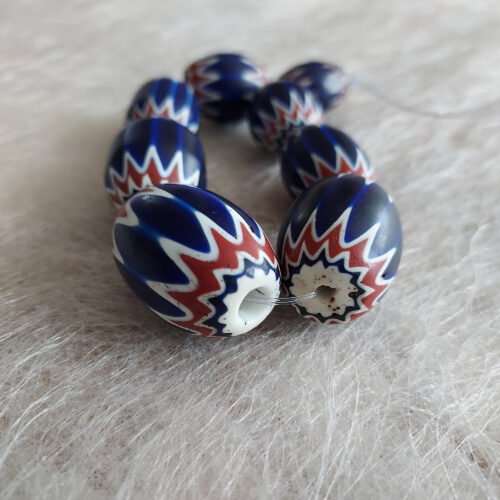 Old Venetian six layer chevron beads