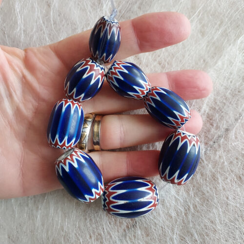Old Venetian six layer chevron beads