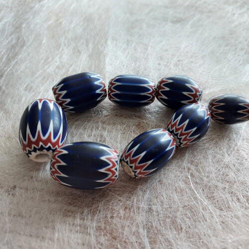 Old Venetian six layer chevron beads