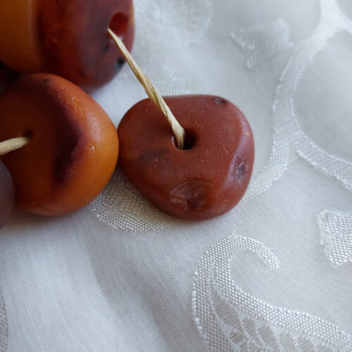 antique natural butterscotch amber beads