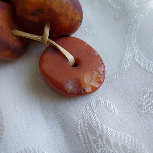 antique natural butterscotch amber beads
