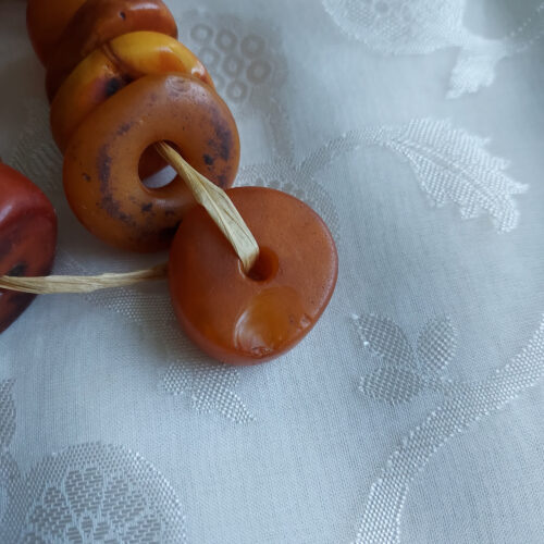 antique natural butterscotch amber beads