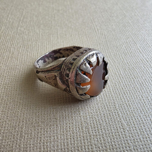 Very old mixed metal ring with stone