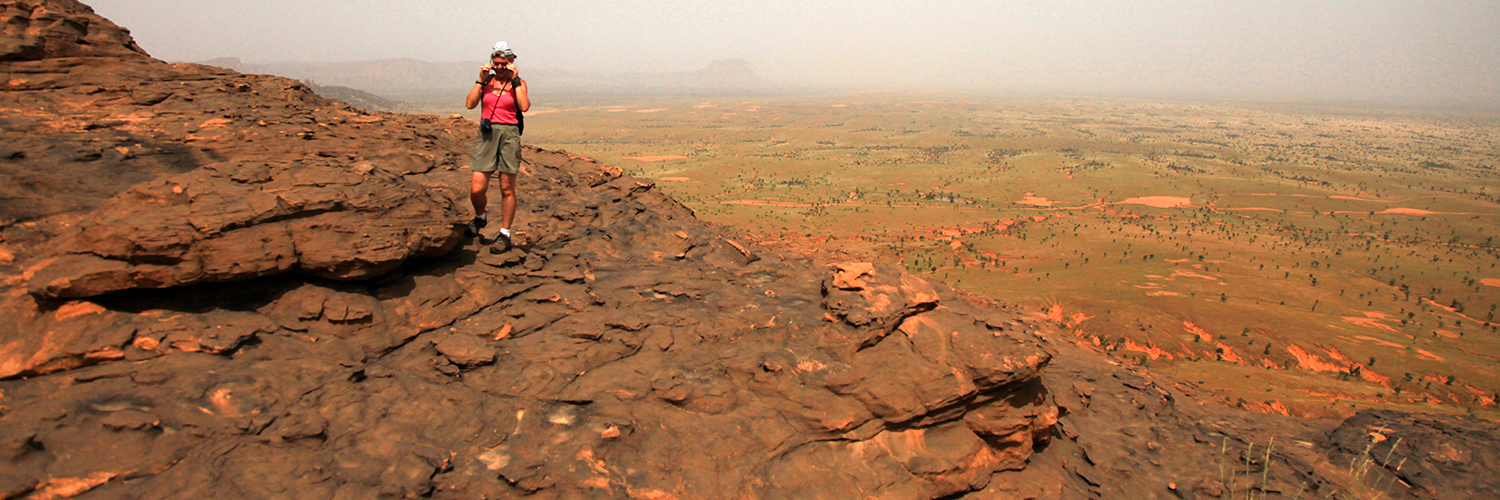 Dogon Plateau landscape in Mali viewed from the Bandiagara Escarpment