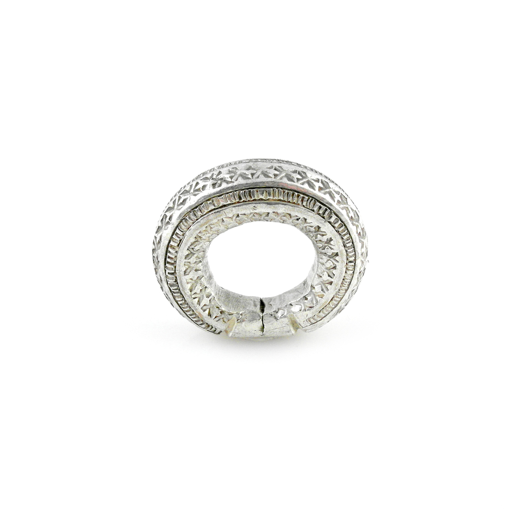 Fulani Silver Statement Ring or Pendant Size 12, Mali - Image 2