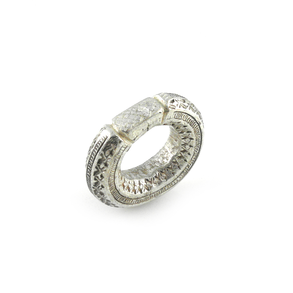 Fulani Silver Statement Ring or Pendant Size 12, Mali - Image 3