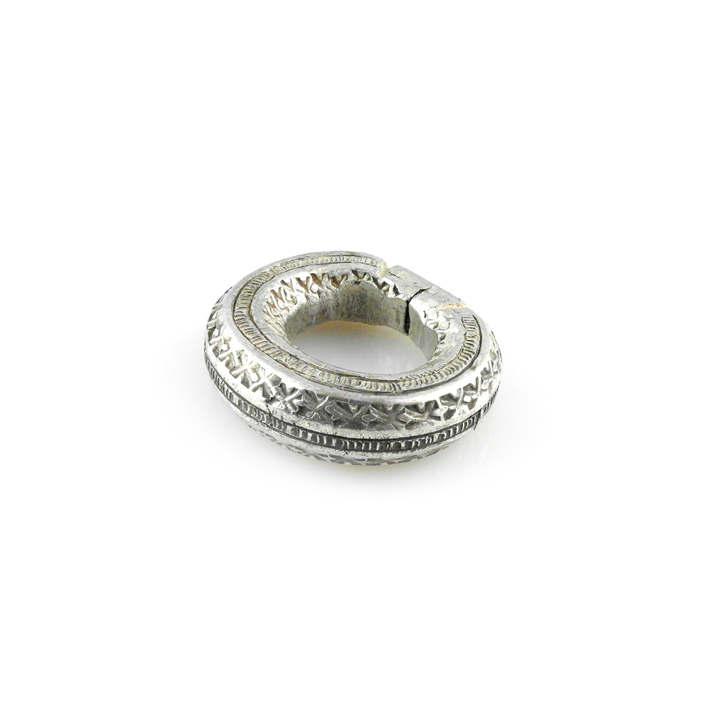 Fulani Silver Statement Ring or Pendant Size 12, Mali - Image 6