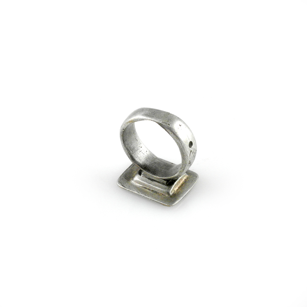 Tuareg Silver Tabloid Ring Size 7 1/2, Mali - Image 7