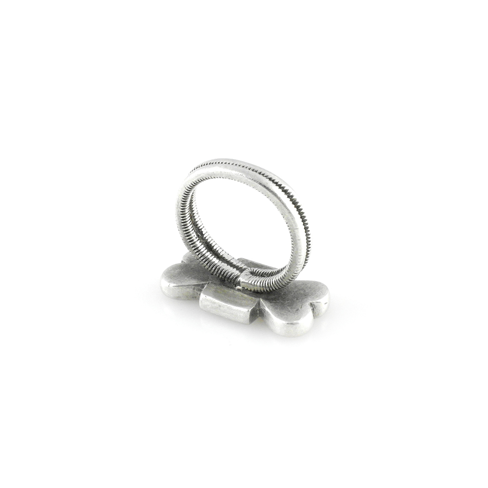 Fulani Silver Ring with Heart Motifs Size 8 1/2, Mali - Image 6