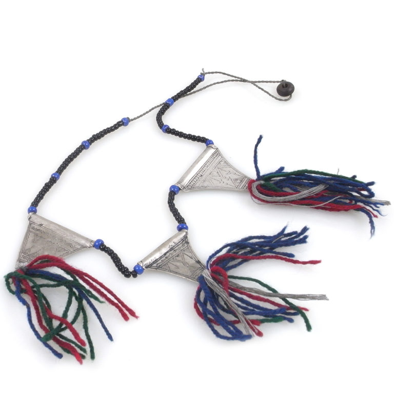 Tuareg Silver Necklace Takassa with Tassels, Niger - Image 2