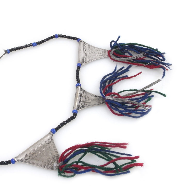 Tuareg Silver Necklace Takassa with Tassels, Niger - Image 3