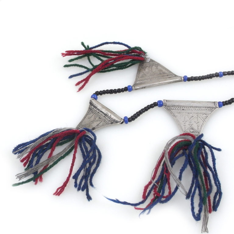 Tuareg Silver Necklace Takassa with Tassels, Niger - Image 4