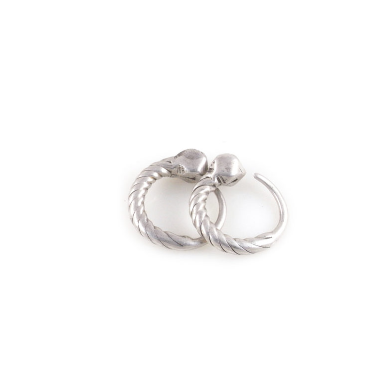 Tuareg Silver Tsabit Tizabaten Earrings, Niger