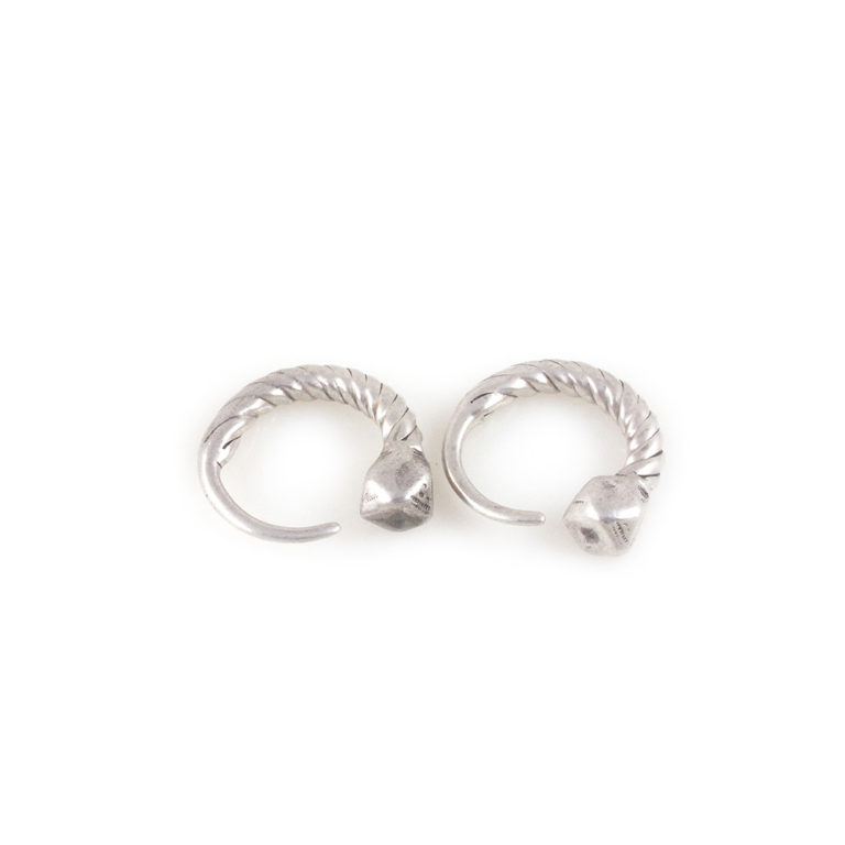 Tuareg Silver Tsabit Tizabaten Earrings, Niger - Image 2