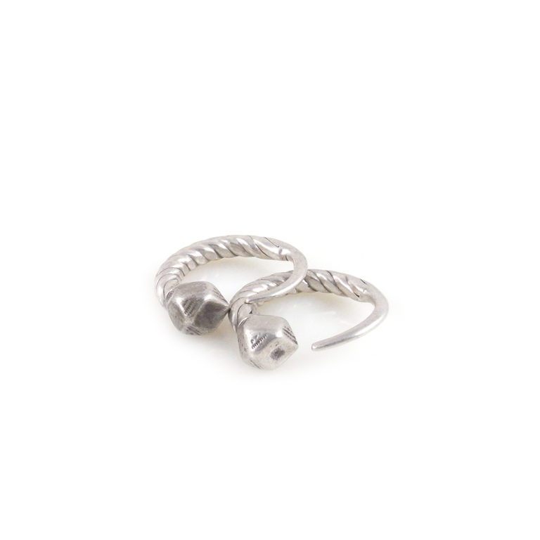 Tuareg Silver Tsabit Tizabaten Earrings, Niger - Image 3